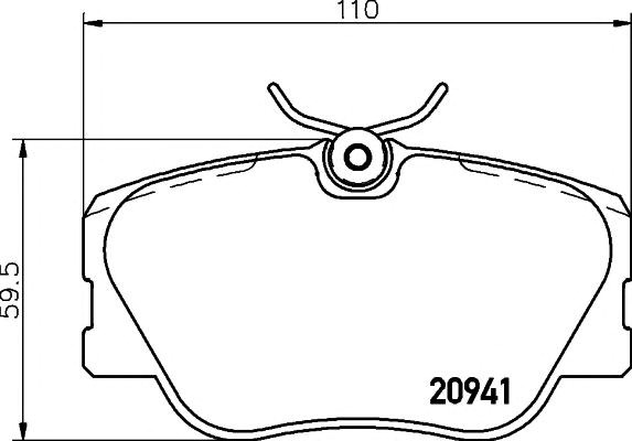 Передні гальмівні колодки 8DB355017601 HELLA