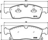 Колодки гальмівні передні, дискові 8DB355019821 HELLA