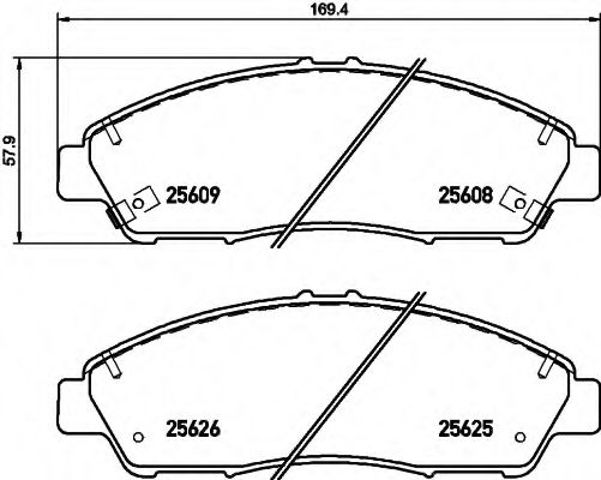 Гальмівні колодки 8DB355020211 HELLA