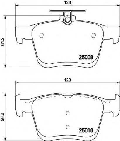 Колодки гальмівні задні, дискові 8DB355020271 HELLA