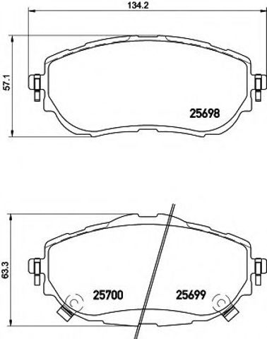 Тормозні колодки 8DB355020281 HELLA