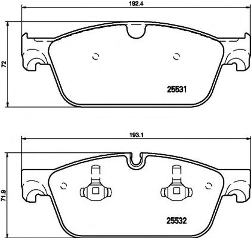 Гальмівні колодки 8DB355020841 HELLA