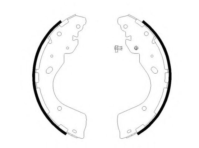 Колодки гальмівні задні, барабанні 8DB355022241 HELLA