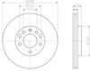 Диск переднього гальма 8DD355106071 HELLA