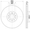 Диск гальмівний передній 8DD355106731 HELLA