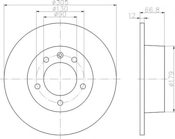 Задні дискові гальма 8DD355108291 HELLA