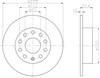 Диск гальмівний задній 8DD355109601 HELLA