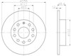 Диск гальмівний задній 8DD355109641 HELLA