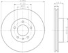 Гальмо дискове переднє 8DD355109741 HELLA