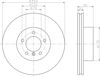 Диск гальмівний передній 8DD355109961 HELLA