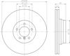 Диск гальмівний передній 8DD355109981 HELLA