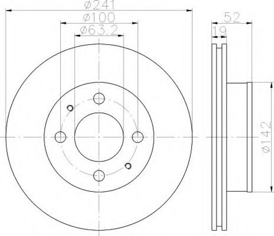 Ротор гальмівний 8DD355110641 HELLA