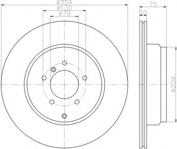 Дискові гальма 8DD355115291 HELLA