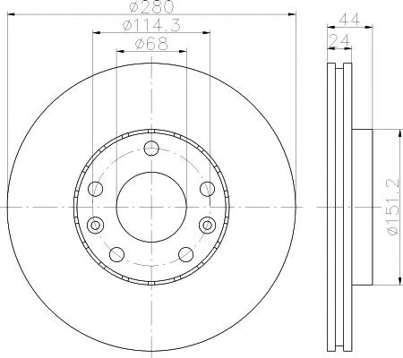 Ротор гальмівний 8DD355116151 HELLA