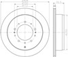 Диск гальмівний задній 8DD355116331 HELLA