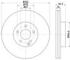 Диск гальмівний передній 8DD355118931 HELLA