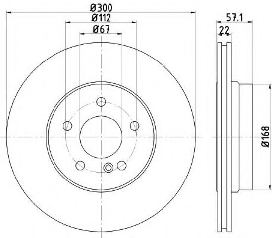 Дискові гальма 8DD355118941 HELLA