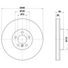 Диск гальмівний передній 8DD355119261 HELLA