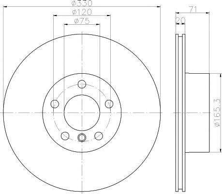 Дискові гальма 8DD355119541 HELLA