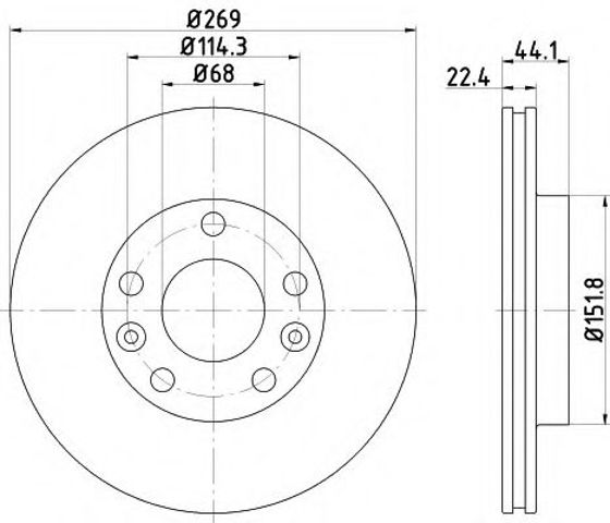 Диск гальмівний з покриттям pro, передн. / duster 2011>, kaptur 2013> & terrano 2013> 8DD355122431