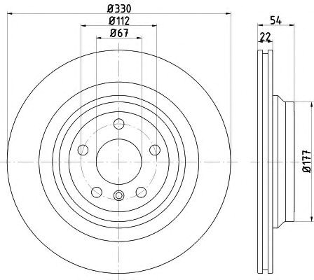 Дискові гальма 8DD355122561 HELLA