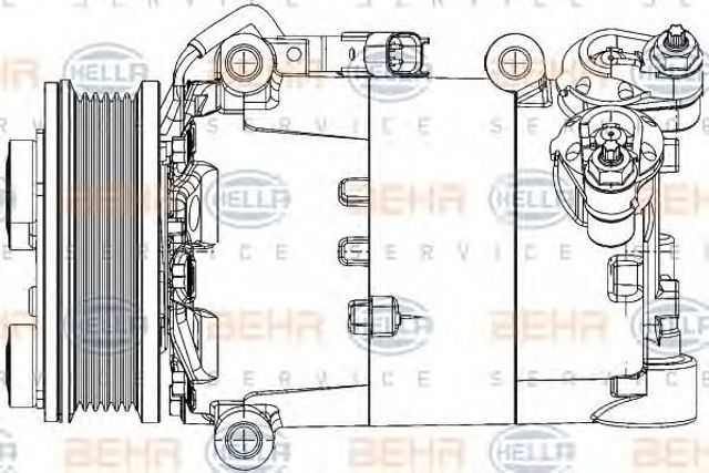 Компресор кондиціонера 8FK351334431 HELLA