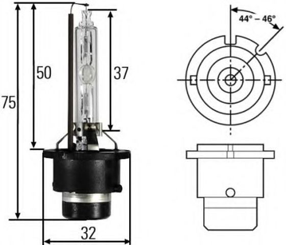Лампочка ксеноновая 8GS007949311 HELLA