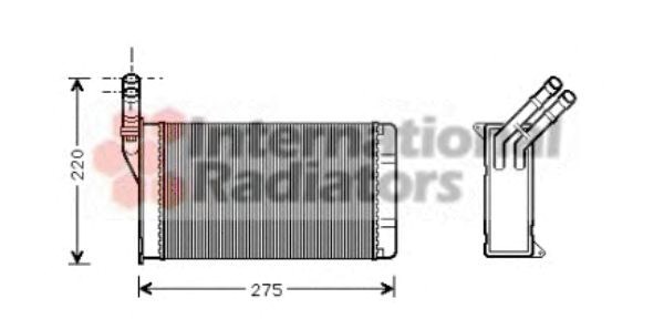 Радиатор отопителя citr zx/xantia / peug 306 (van wezel) 9006082