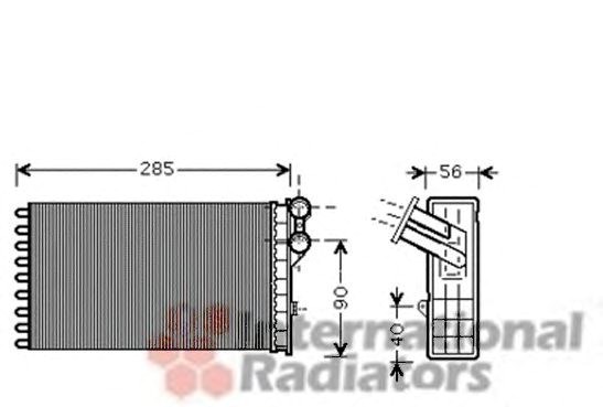 Радиатор отопителя c4/peug307 all 04-09 (van wezel) 9006239