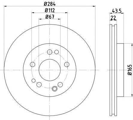 Febi db диск гальмівний передн,(вент,)w124/201(28422) 92031900