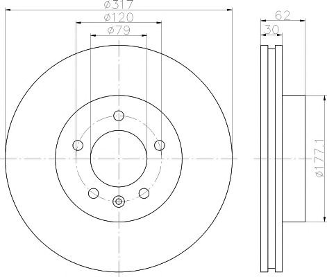 Delphi landrover гальмівний диск передн,лакірів,! discovery iii,iv,range rover sport 04- 92134505