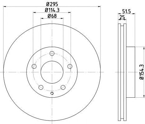 Диск переднього гальма 92267603 TEXTAR