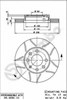 Гальмо дискове переднє 9309075 BREMBO