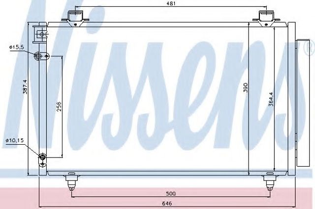 Радіатор системи охолодження кондиціонера 940081 NISSENS
