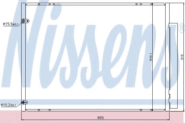 Nissens lexus радіатор кондиціонера (конденсатор) з осушувачем rx 350 06- 940298