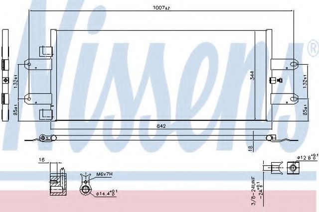 Радіатор системи охолодження кондиціонера 940440 NISSENS