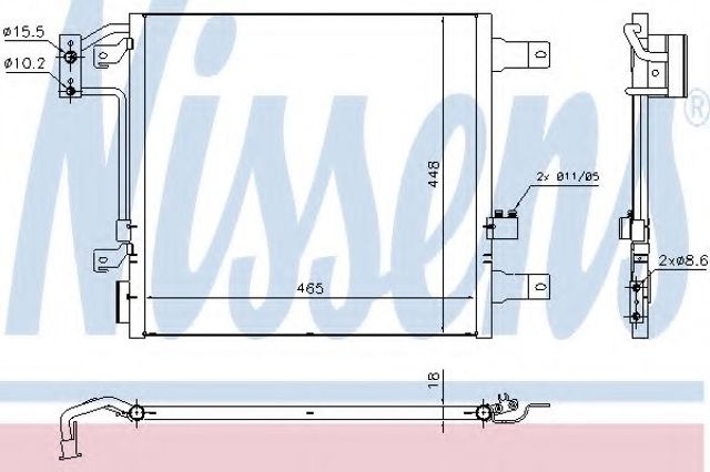 Радіатор кондиціонера 940441 NISSENS