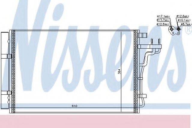 Трубопроводи і радіатор кондиціонера 940607 NISSENS
