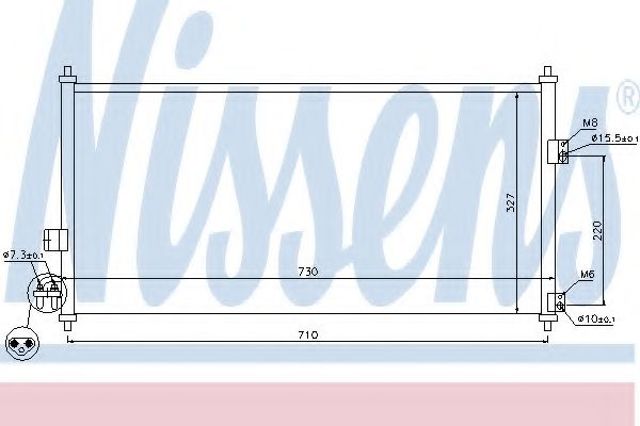 Радіатор системи охолодження кондиціонера 94889 NISSENS