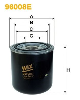 Картридж осушувача повітря, з масловідділювачем (osc), m39x1.5 права різьба 96008E