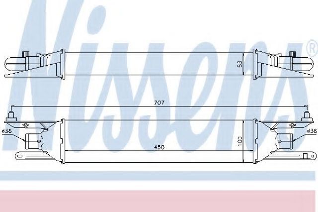 Система охолодження наддувочного повітря 96604 NISSENS