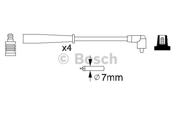 Bosch b727 дроти високого напруги 4шт. citroen 2,0: xm ,xantia peugeot 1,9/2,0 986356727