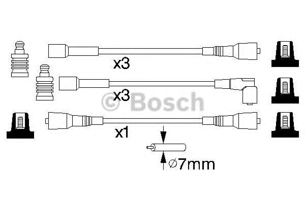 Bosch b814 дроти високого напруги 5шт. opel omega a 2,6 90-94, senator b 90-93 986356814