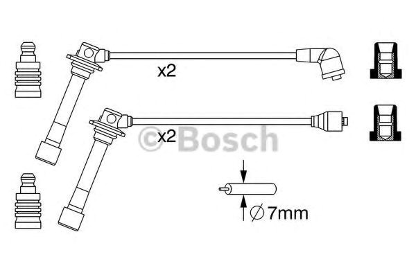 Bosch b241 дроти високого напруги 4 шт. ford probe 2,0i mazda 626 1,8/2,0i 986357241