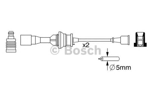 Bosch mazda дроти запалювання 323 1.5/1.6 98- 986357266