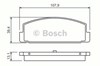 Комплект задніх колодок 986424295 BOSCH