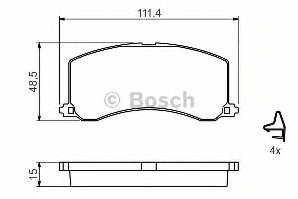 Bosch suzuki гальмівні колодки передн. baleno 95- 986424465