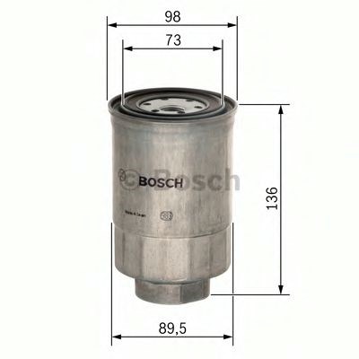 Bosch n0508 фільтр паливний диз. mitsubishi pajero 2,5, l300 kia besta 2,2 suzuki 2,0td 986450508