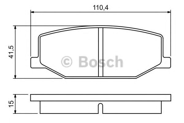 Bosch suzuki колодки гальмівні передн, jimny 98- 986460935