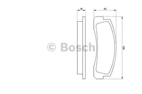 Bosch (lv) гальмівні колодки перед, vaz 2121 niva 986466601